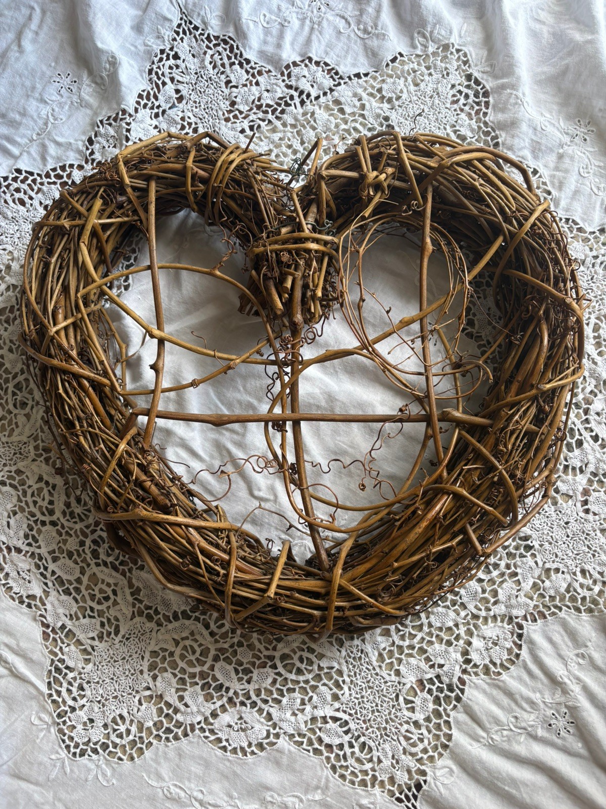 Natural Grapevine Wreath Vintage 18 inch Primitive Farmhouse Decor