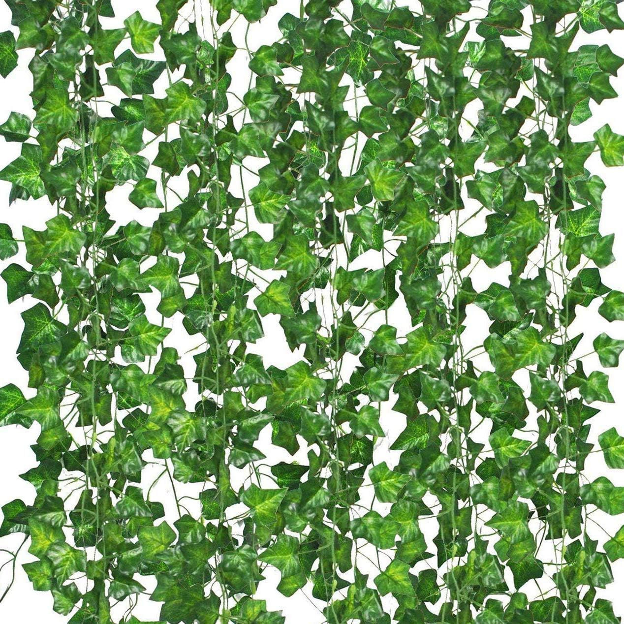 168 FT Artificial Ivy 24 Pack Ivy Vine Garland Ivy Leaves Greenery Garlands C…