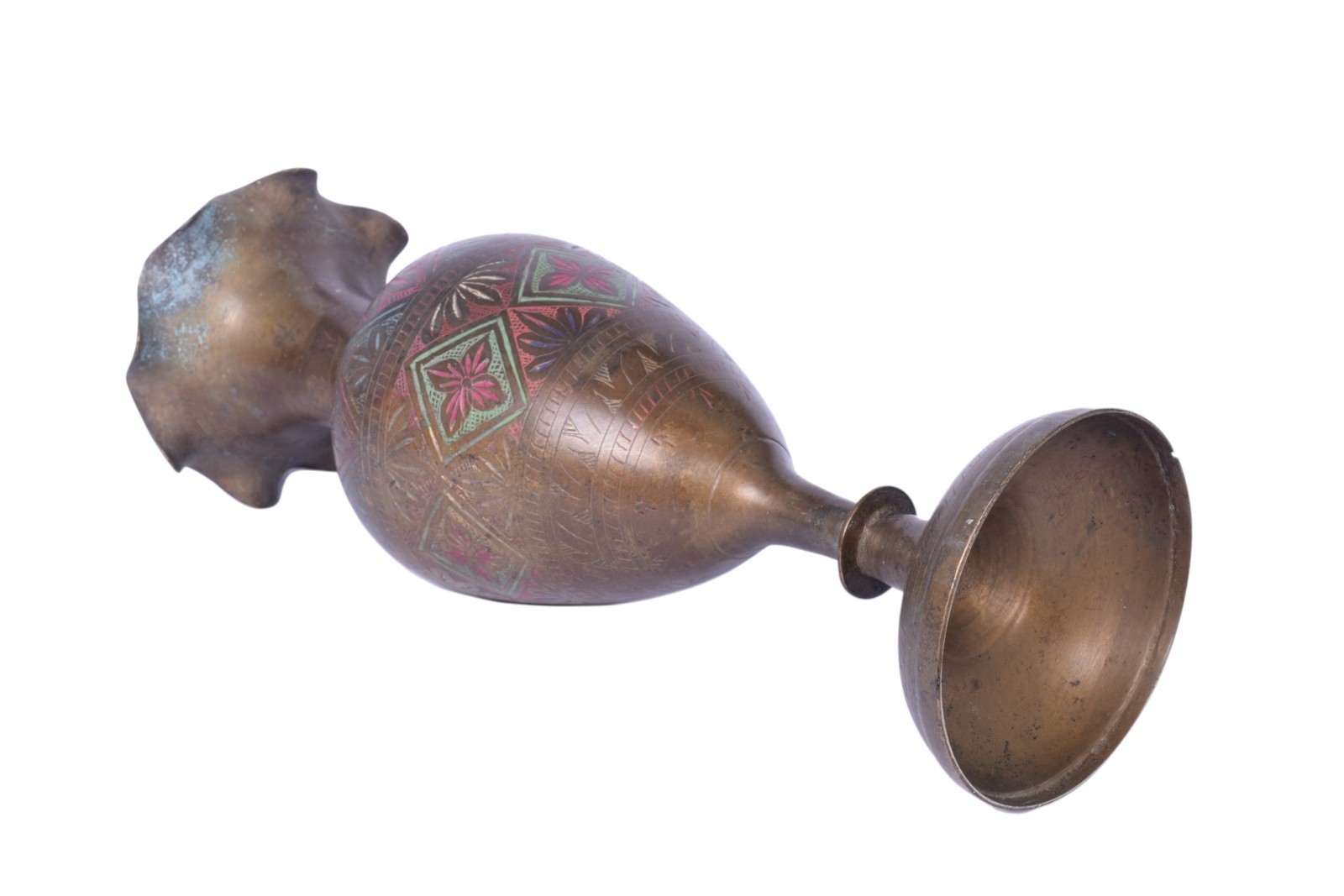 Pair of vintage brass highly decorative beautiful big size flower pots. G7-654