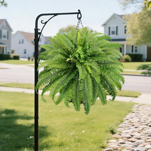 Fake Ferns, Artificial Ferns for Outdoors large, 2 Packs 45in Faux Fern
