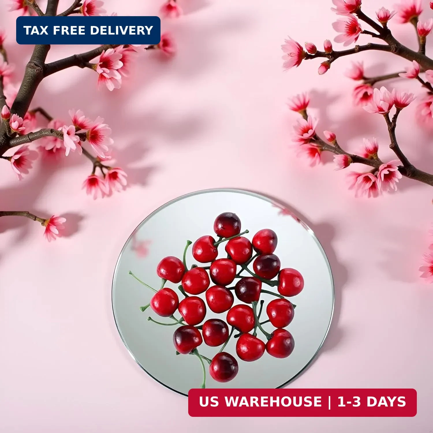 20Pcs Artificial Cherries, Lifelike Cherry Ornament Mini Cherry Model Photograph
