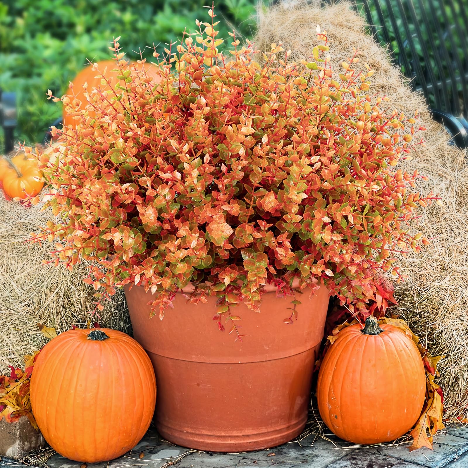 Plantas artificiales para exteriores con flores otoño resistentes a los rayos UV