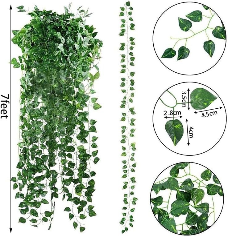 24-Pack Artificial Ivy Vines, 168ft Green Indoor/Outdoor Room Decor