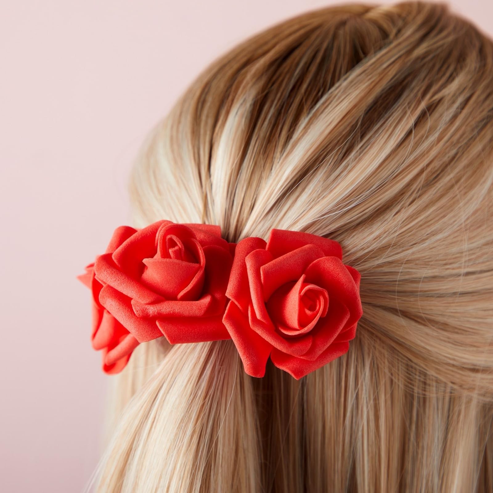 200 PCS Red Foam Rose Head 2 Inch Bulk Artificial Fake Floral Craft Wedding
