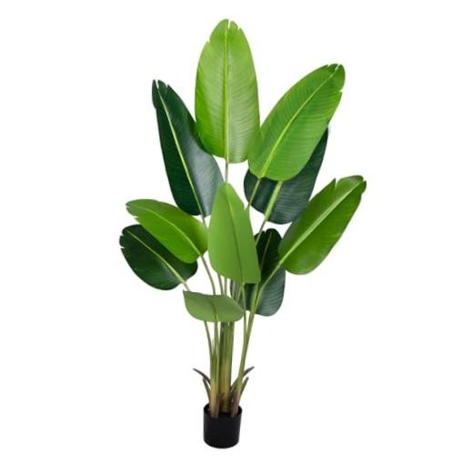 Artificial Bird of Paradise Plant 5.2Ft Fake Tropical Palm Tree with 5ft 1pack