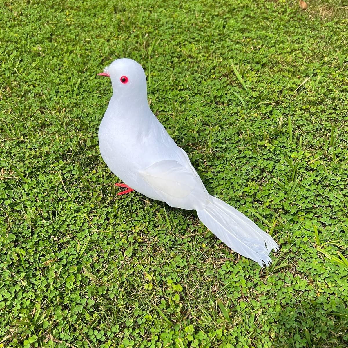Lifelike 9.5-Inch White Dove – Perfect for Craft, Wedding, & Christmas Decor