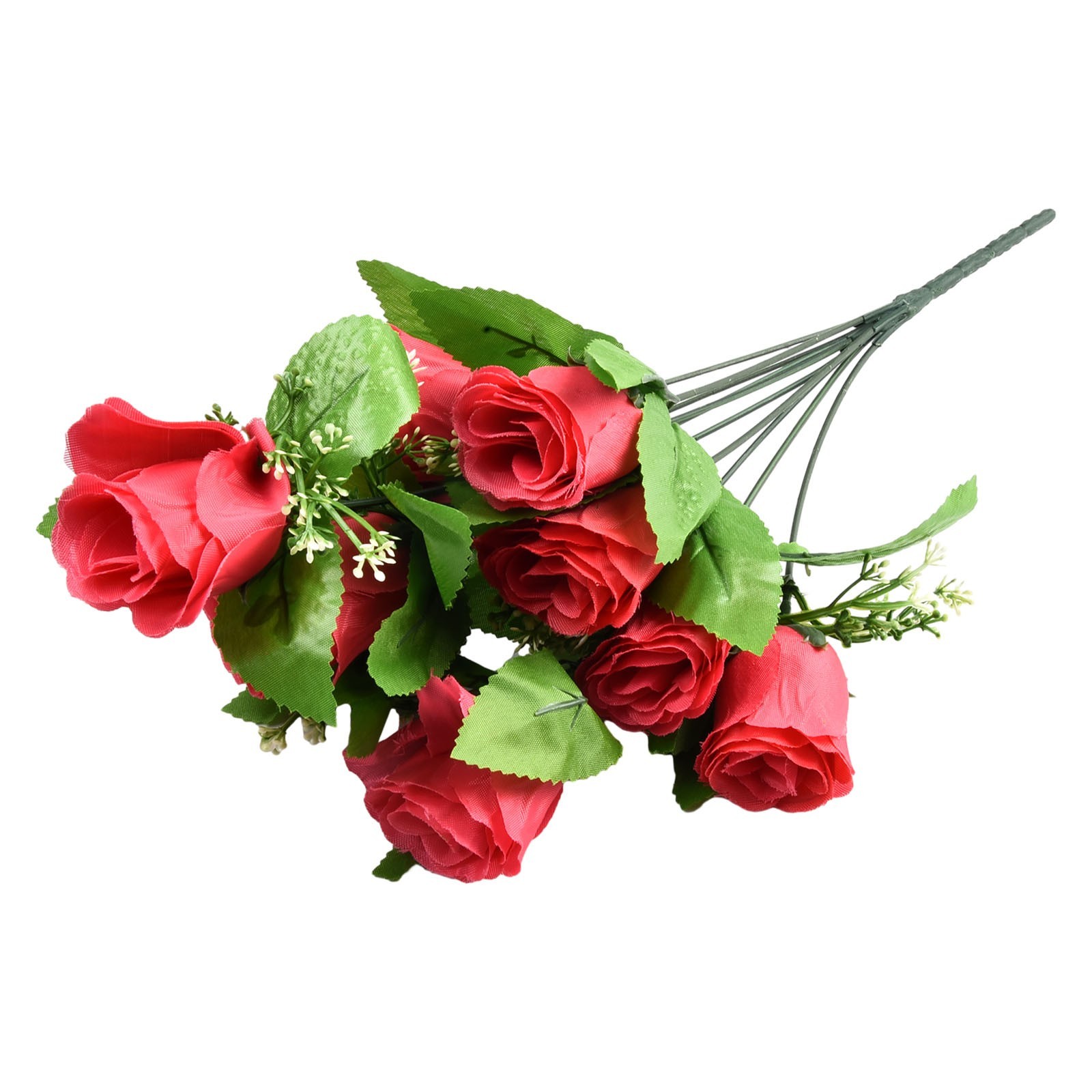 Striking 10 Heads Silk Bud Bunch for Wedding and Home Outdoor Use