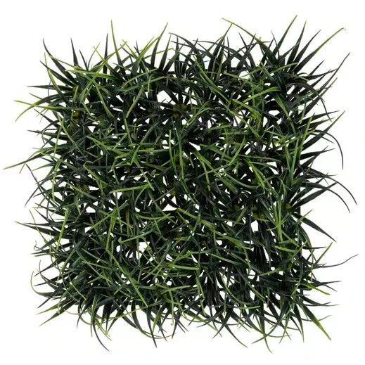 Easter Spring 9.84″ Plastic Green Faux Grass Square with Green & White Blades