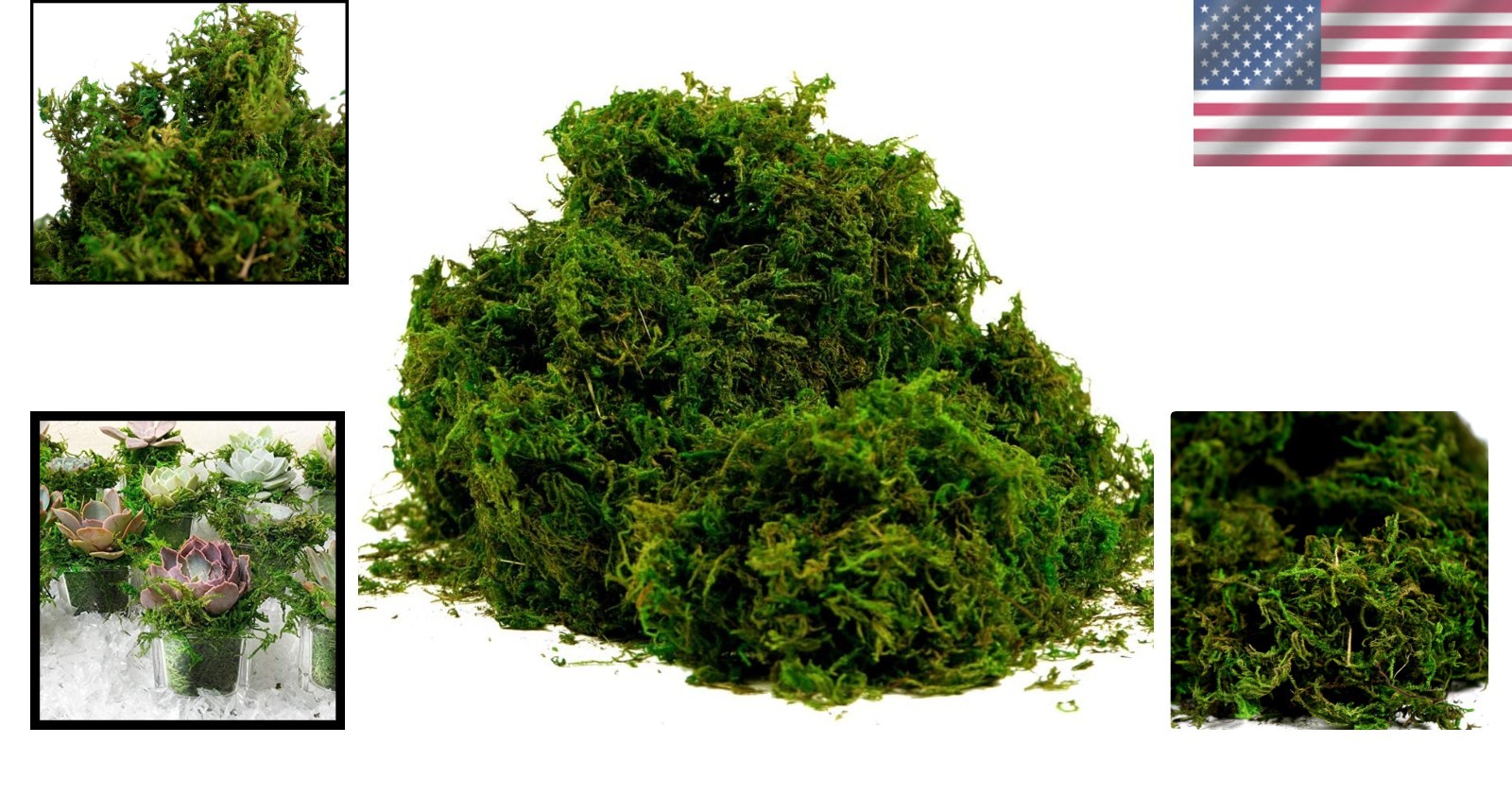 225g Compressed Faux Moss in Fresh Green – Ideal for Centerpieces & Crafts