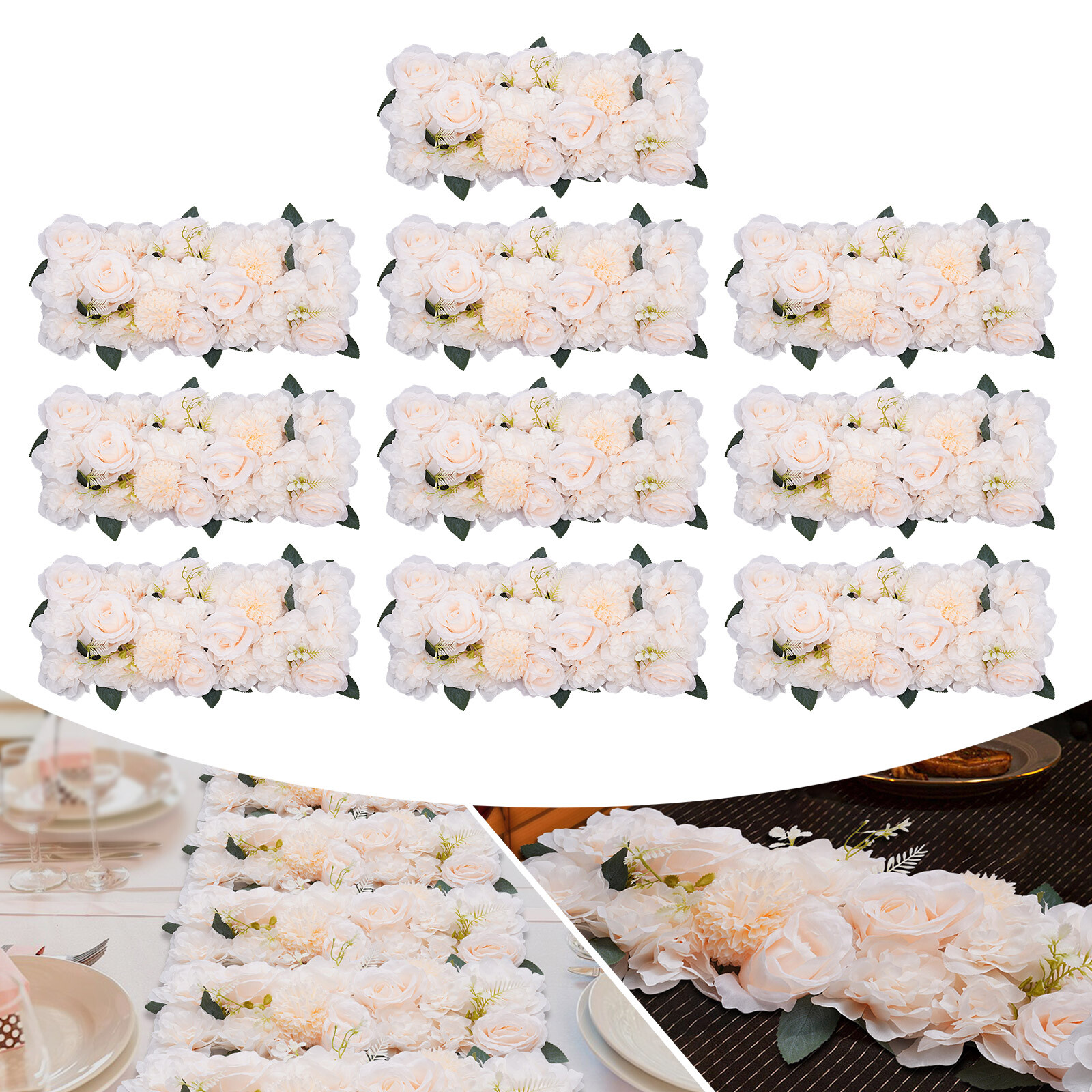 10Pcs Silk Rose Flower Table Flower Centerpiece Arrangement Wedding Decoration