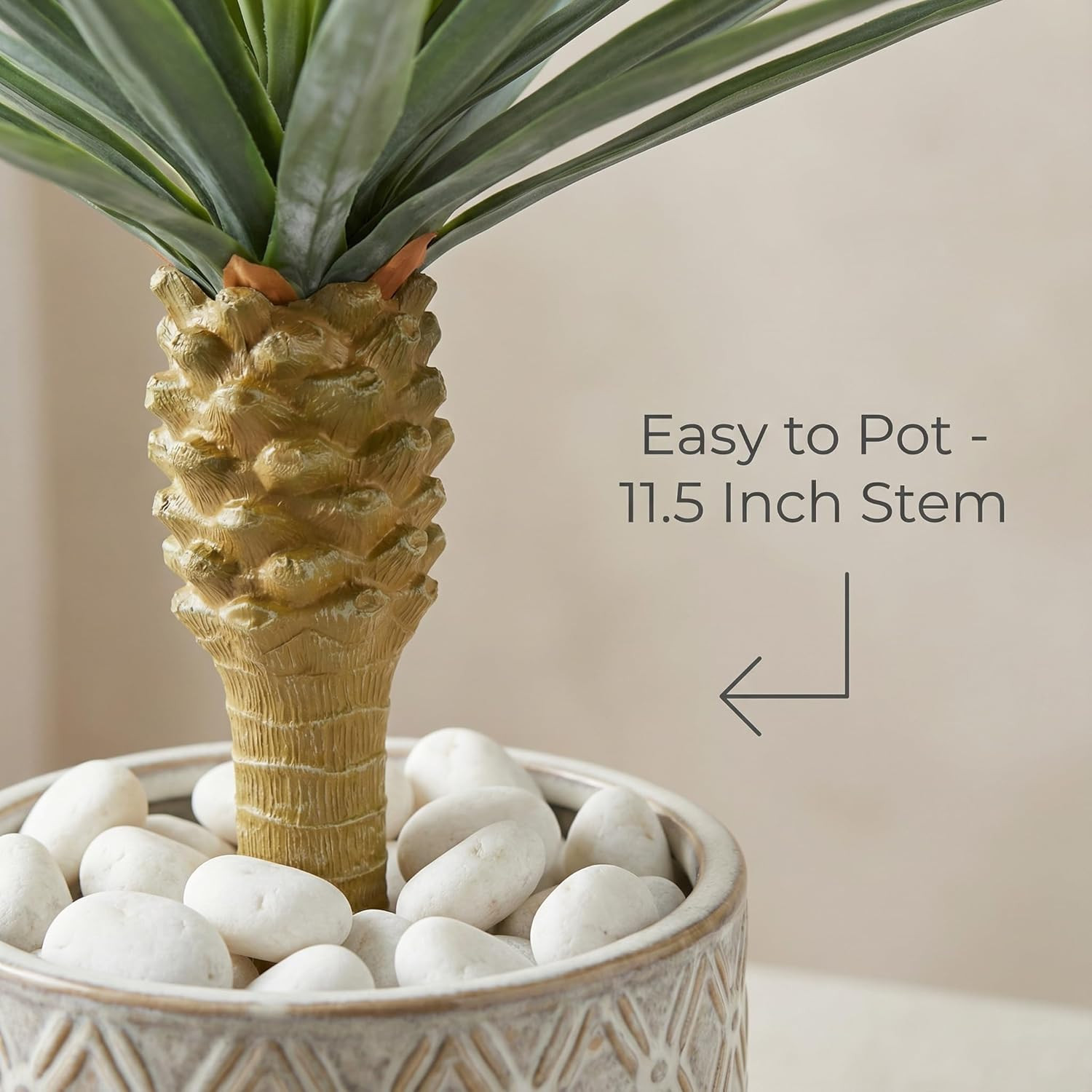 Lifelike 33″ Artificial Agave Plant – UV Resistant Faux Succulent for Home & Gar