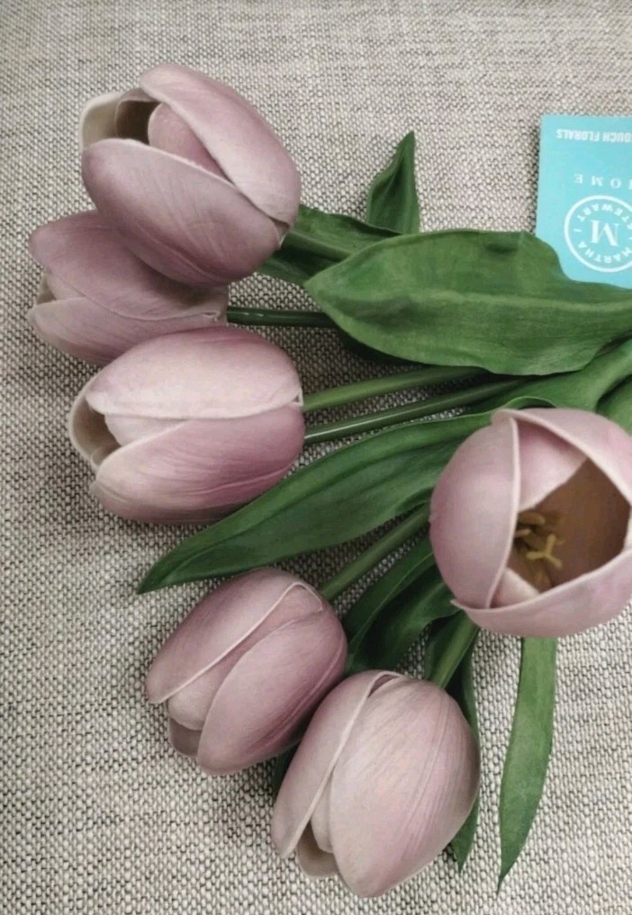 Martha Stewart artificial REAL TOUCH TULIPS Spring Summer bundle Tulip NEW set 7