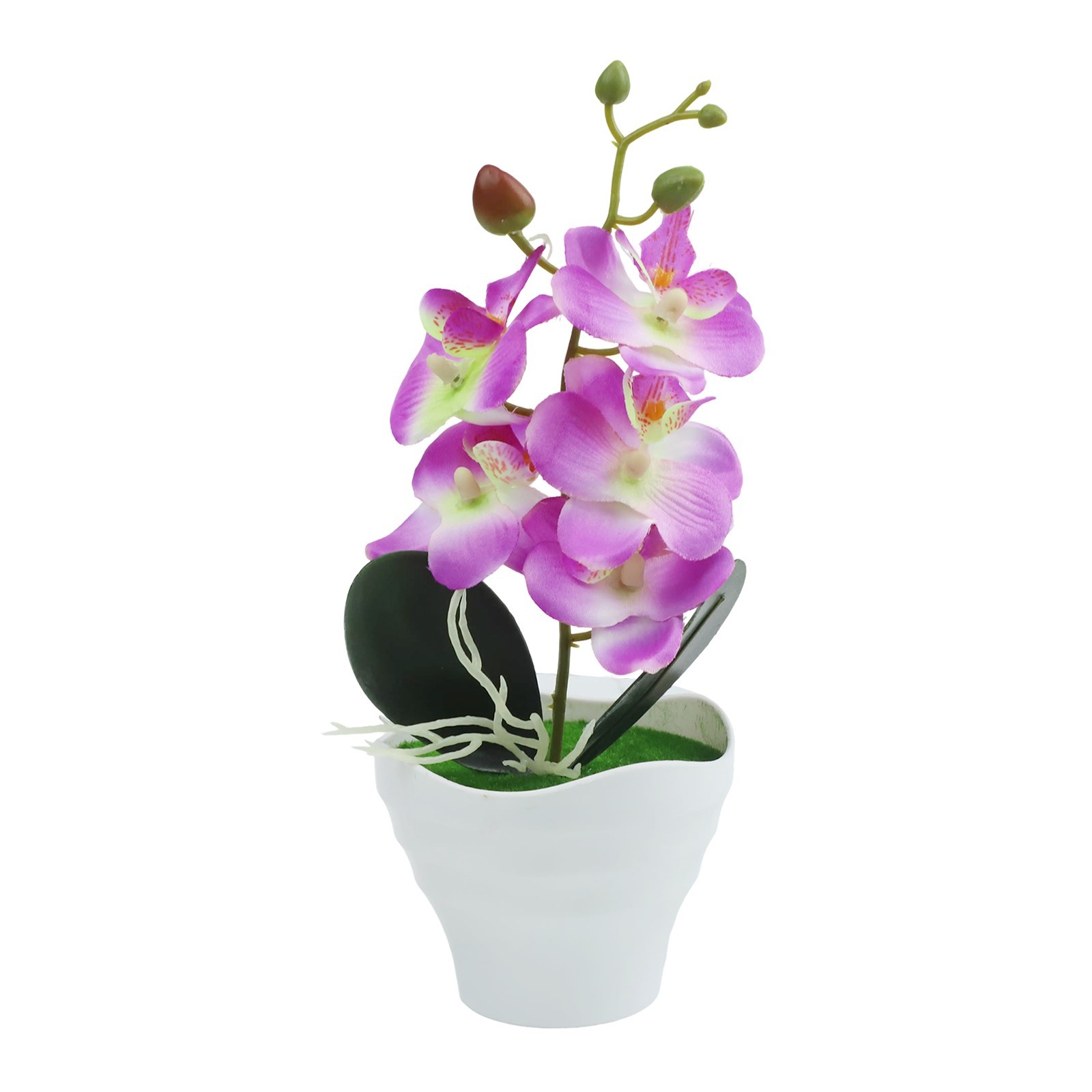 Artificial Butterfly Orchid Flower Plants In Pot Fake Home Wedding Party Decor