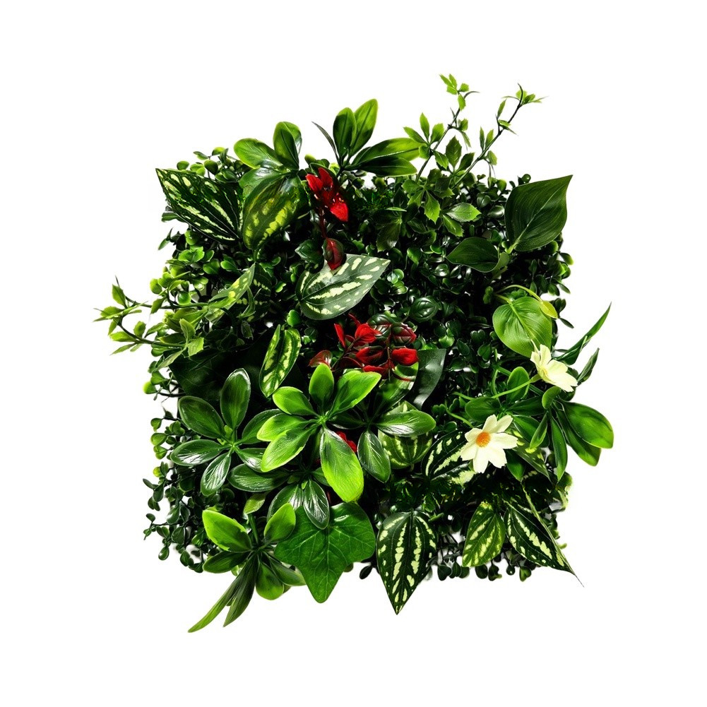 DIY Faux Wall Panel 25x25cm Flexible Trimmed Leaves for Custom Layouts