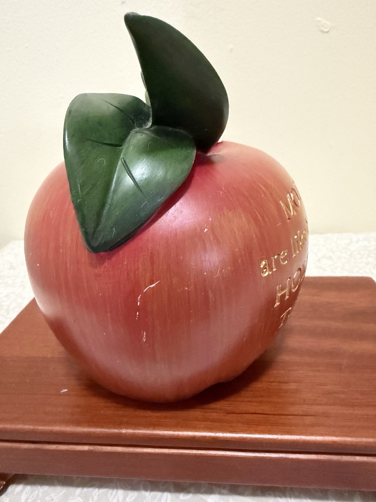 Decorative Apple Whit Leaves & Flower For Mothers Day or For Any Occasion Mom