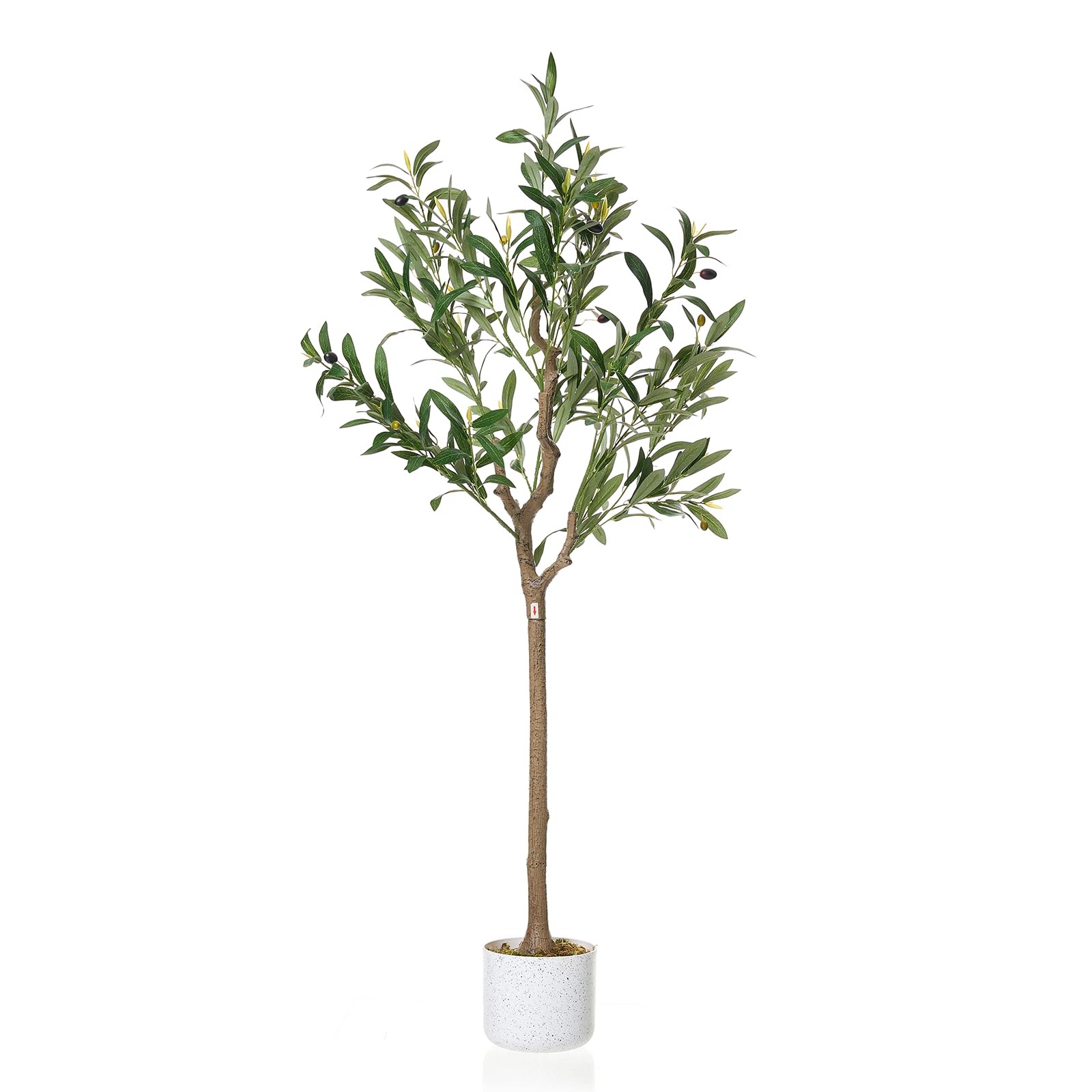 4FT Artificial Olive Tree,Tall Faux Plant with Realistic Olives for Home Decor