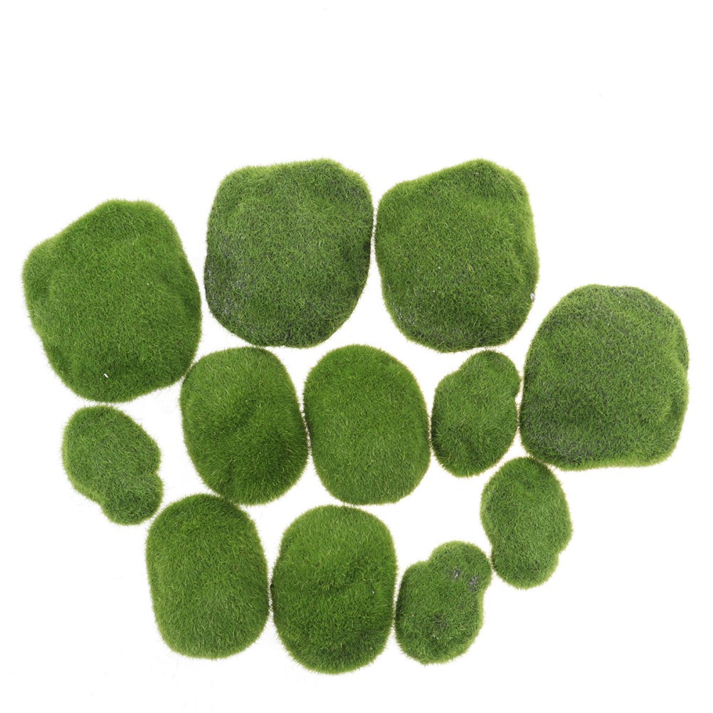 Moss Decor Simulation Small Stone Decorations Irregular Fake