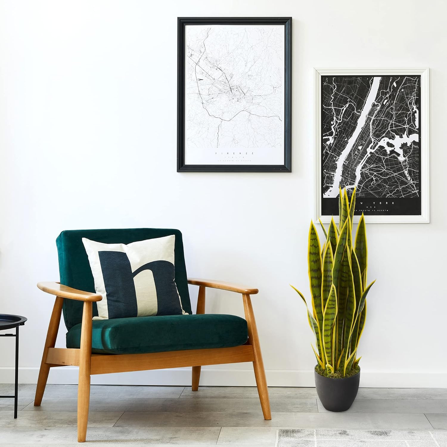 33″ Sansevieria Artificial Silk Plant – Lifelike Green Decor for Home & Office