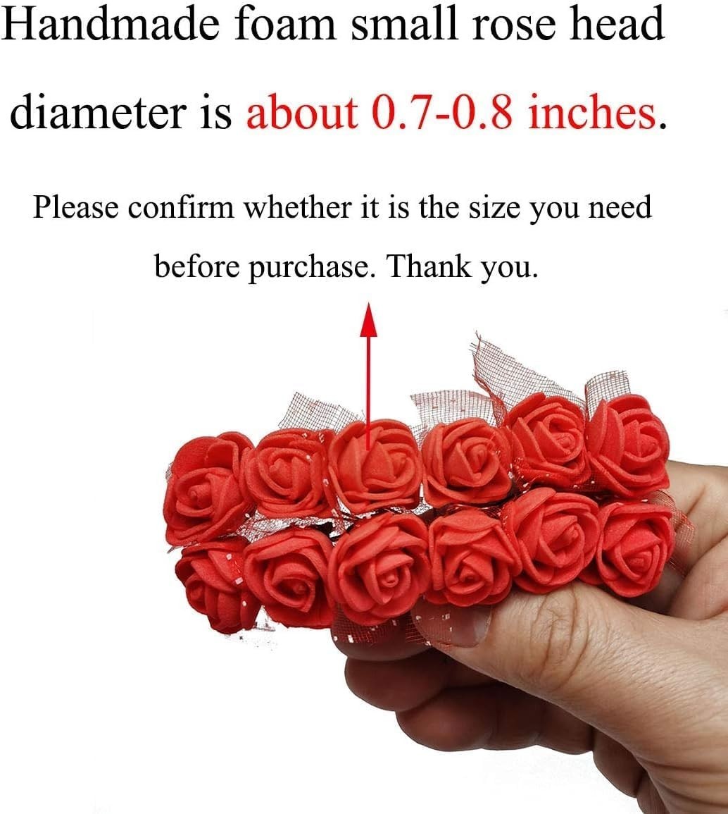 144 Mini Fake Rose Flower Heads – DIY Wedding Decor & Accessories in Multicolor