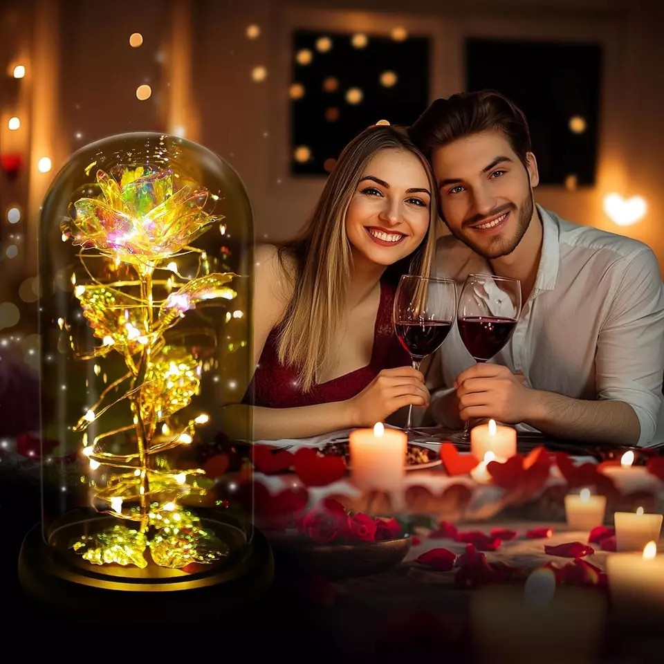 Great Easter Gift: Elegant LED Eternal Galaxy Rose Enchanted Forever Flower