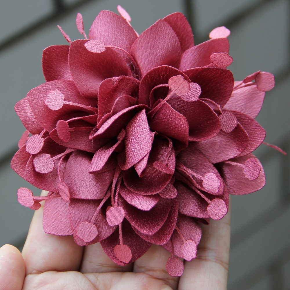 Fashion Multi-layer Large Fabric Handmade Collar Flower Lapel for Pins Suit