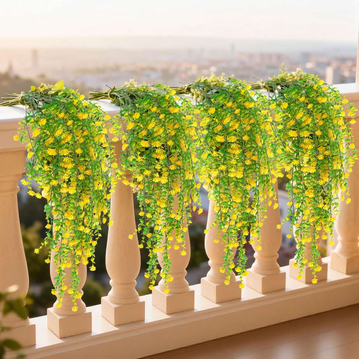 Artificial Hanging Plants Fake Plant Faux Eucalyptus Leaf Garden Vine Home Decor