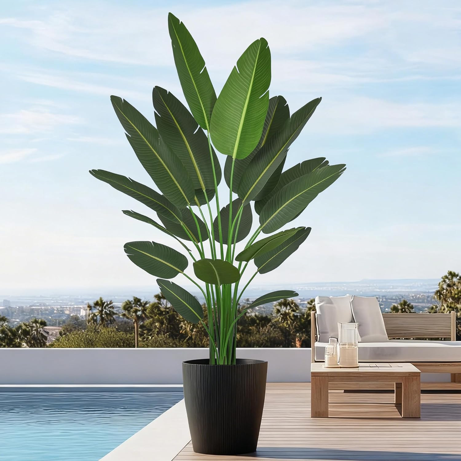 7FT Bird of Paradise Artificial Plant, 84″ Tall Artificial Plants Indoor with 19