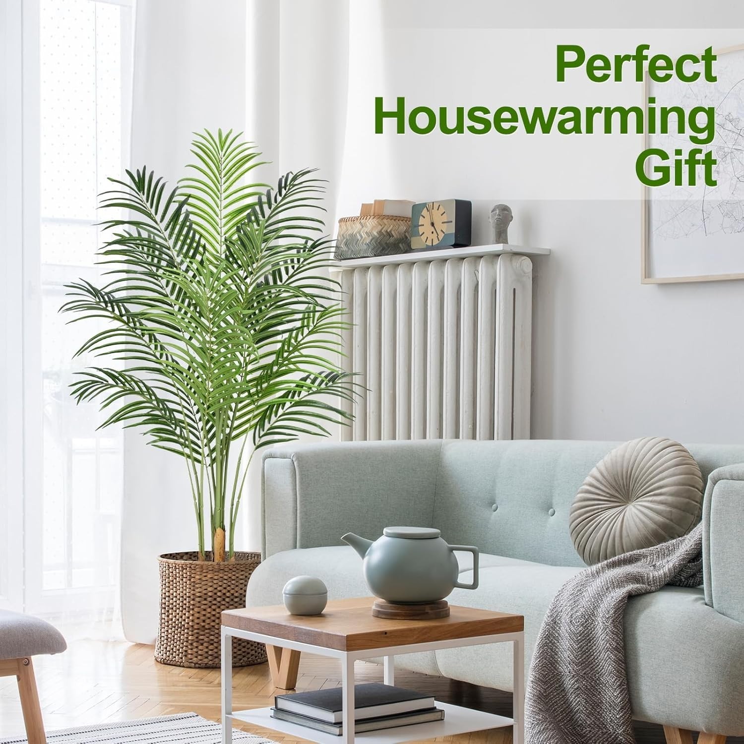 Lush 5ft Artificial Palm Tree in Pot – Perfect for Farmhouse & Modern Spaces