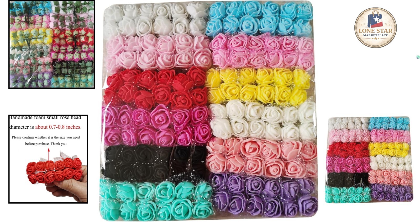 144 Mini Fake Rose Flower Heads – DIY Wedding Decor & Accessories in Multicolor
