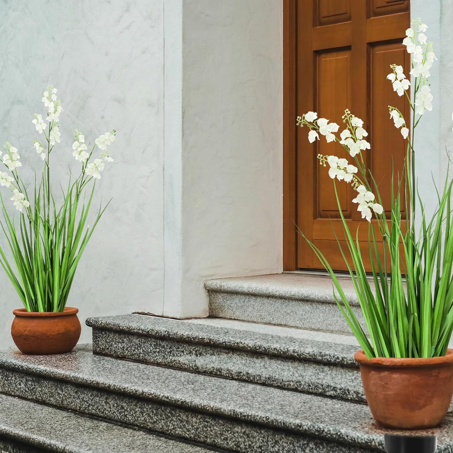 2 Pcs 3 Ft Tall Artificial Grass Plants for Home & Garden Decor