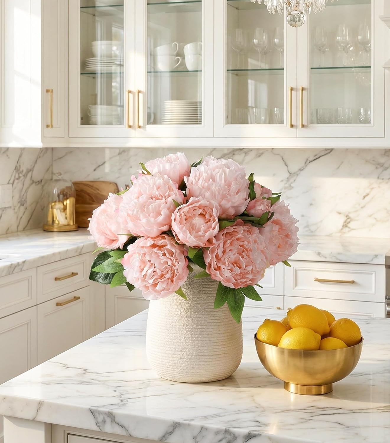Customizable Silk Peony Arrangement – 11 Light Pink Branches for Any Occasion