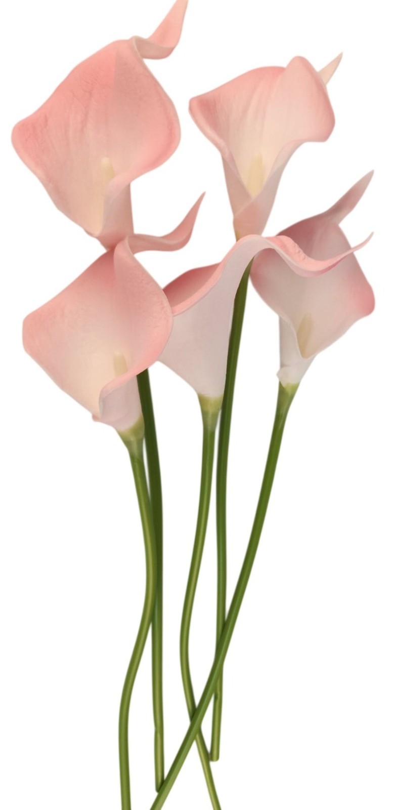 Blush Pink Faux Calla Lily Stems 15 Inch Wedding Artificial Flowers Spring Event