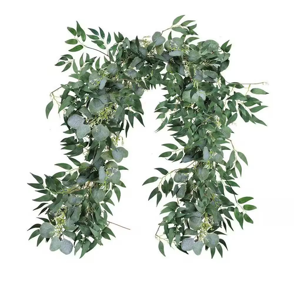 6 Ft. Green Artificial Silver Dollar Eucalyptus Garland