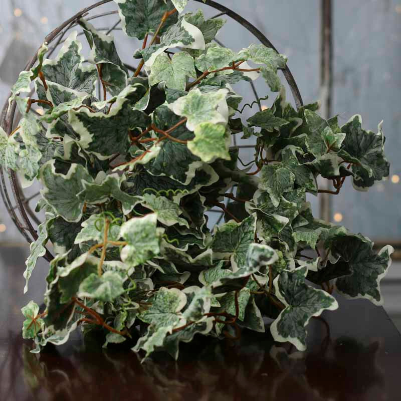 Set of 4 Flocked Artificial Ivy 17″ Long Floral Bushes