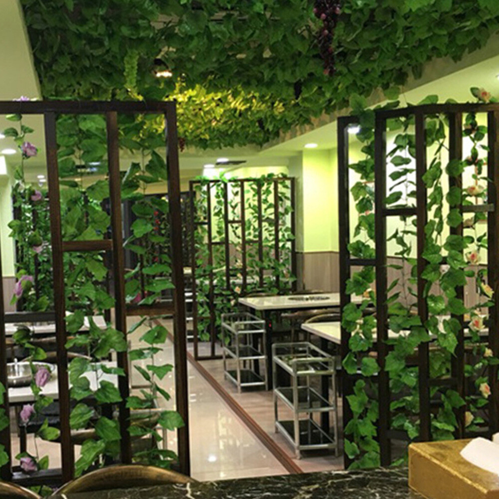 12 Pcs Decoration for Vines Fake Plants Green Leaves Office