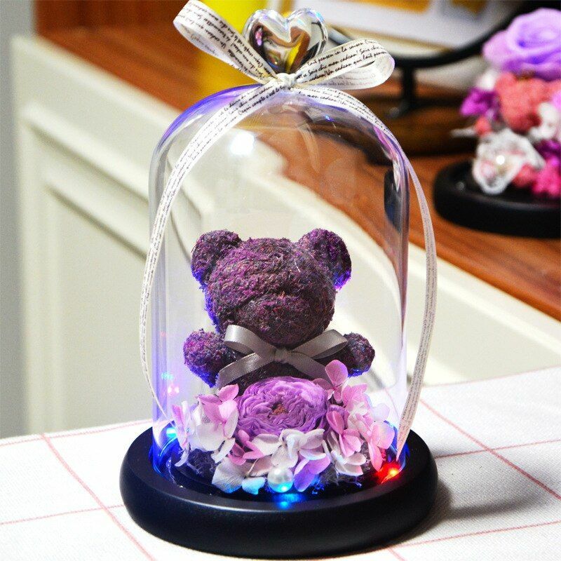 Eternal Rose Lovely Bear Wedding Mother Valentine Day Gifts For Women I Love You