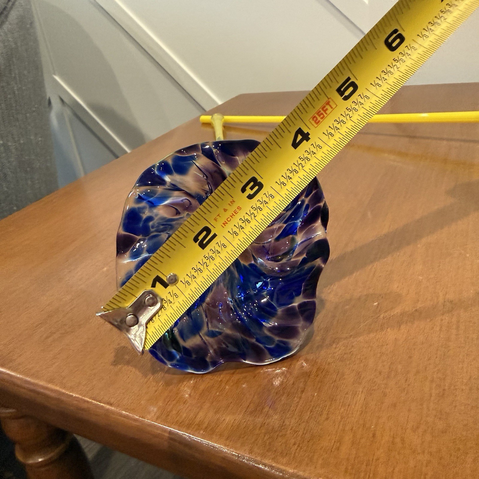 Vtg Murano Style Hand Blown Art Glass Long Stem Flower Bouquet 15-19″ Lot Of 4