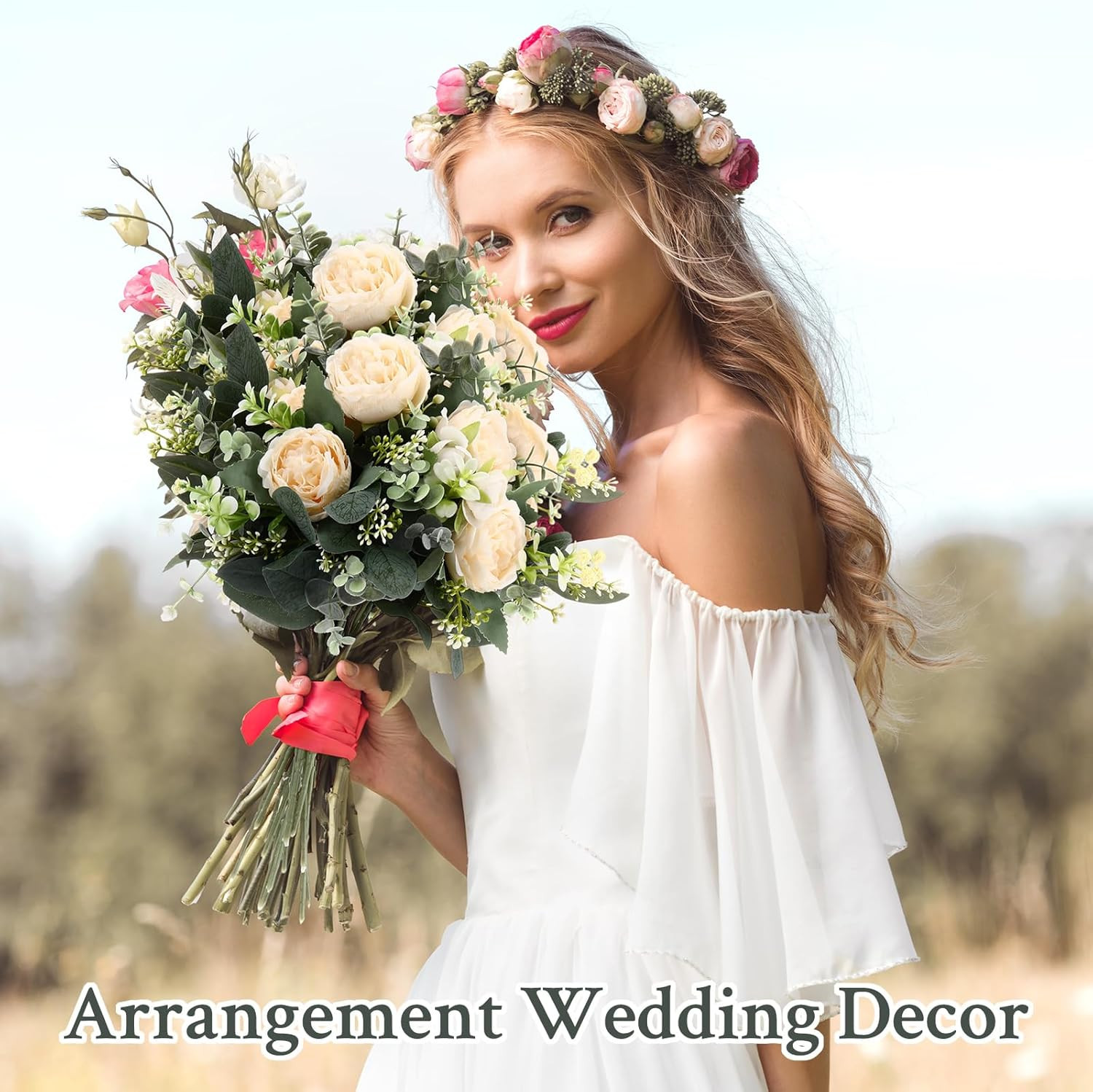 Bulk Eucalyptus Leaves Stems with White Seeds for Floral Arrangements