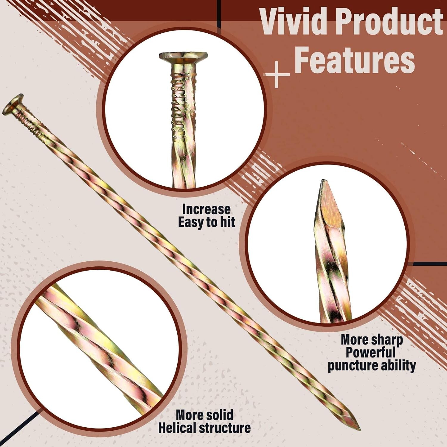 Artificial Turf Stakes Galvanized Metal Spiral Landscape Spikes For Outdoor Tent