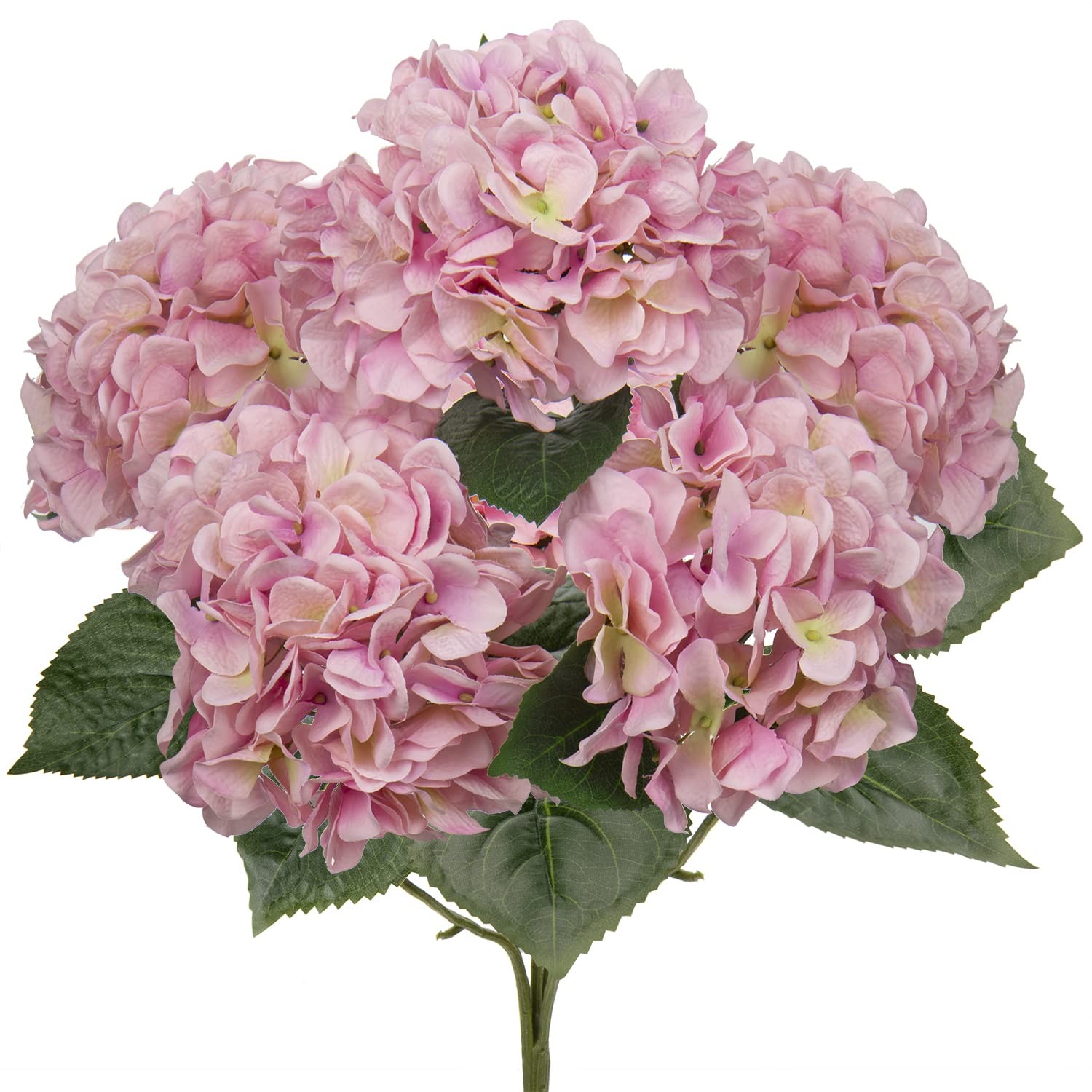 Pink Hydrangea Artificial Flowers Large Artificial Hydrangeas Silk Flowers fo…