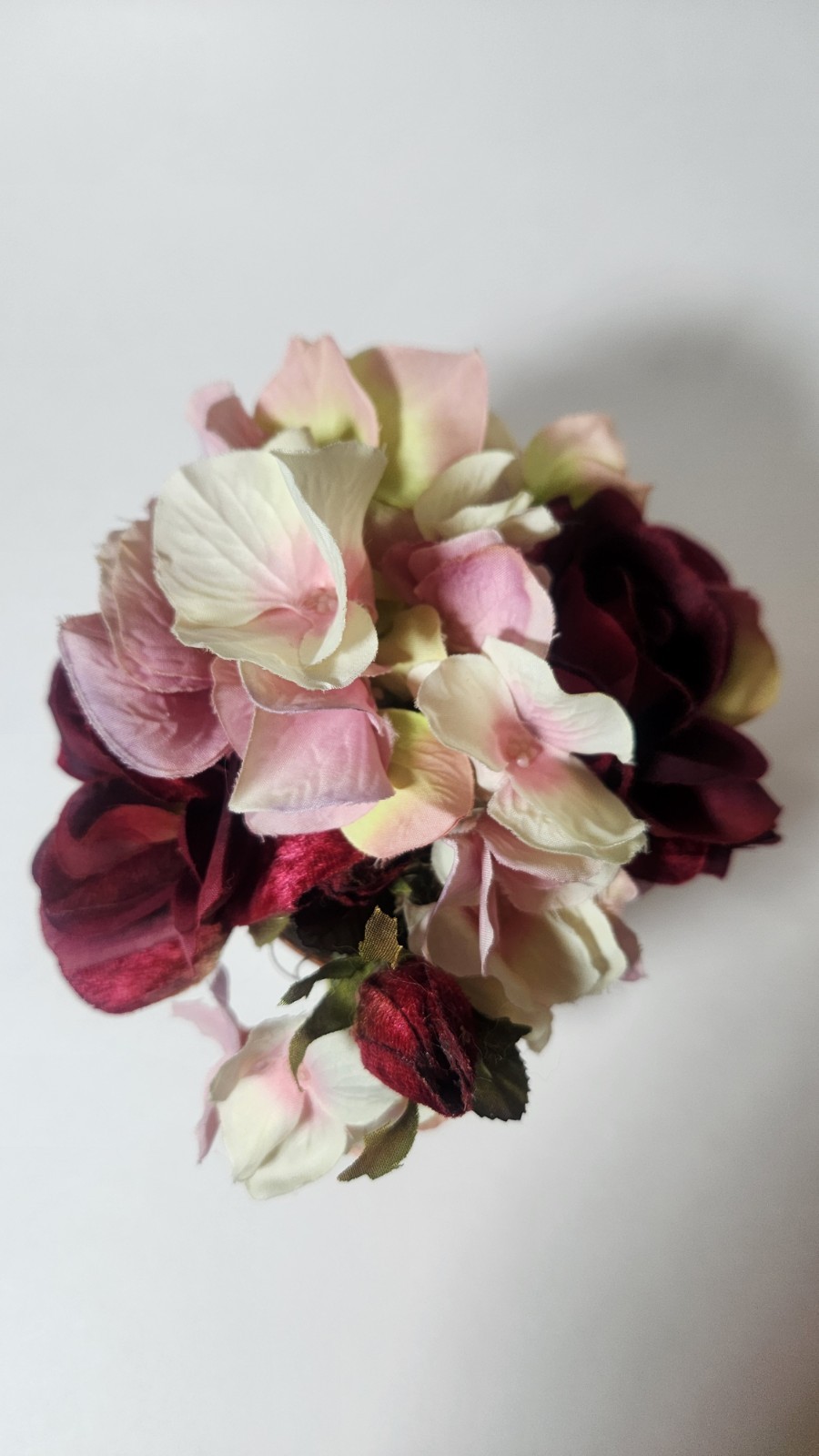 Queen Anne Bone China Artificial Flower Arrangement Teacup Rose Hydrangea