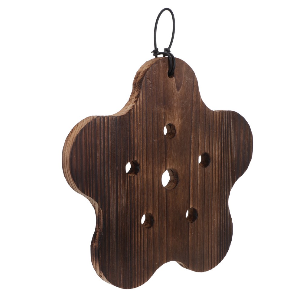Home Wall Plant Holder Brown Wooden Mounting Board for Vertical Plant Display