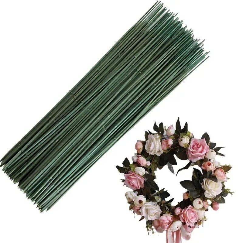 100 Pcs Bouquet Stem Wrapping Decorative Flower Roses Fresh Flowers Branch