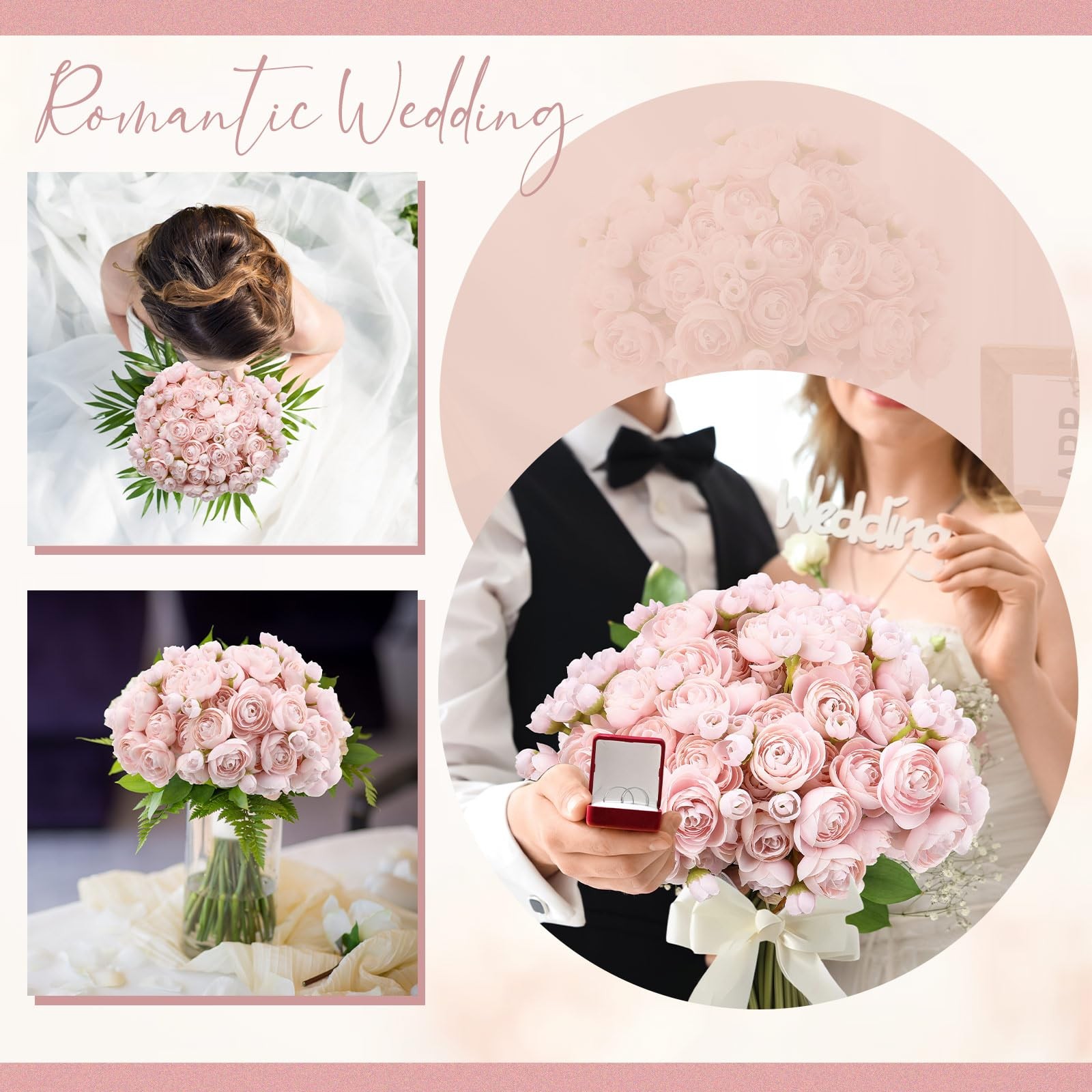 48 Pcs Ranunculus Artificial Flower,Real to Lifelike Peonies Artificial Flowe…