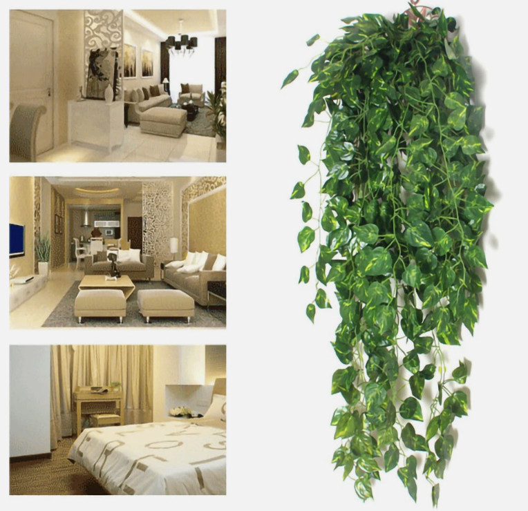 4PCS Artificial Fake Flower Vine Hanging Garland Plant Ivy Home Deco Green US