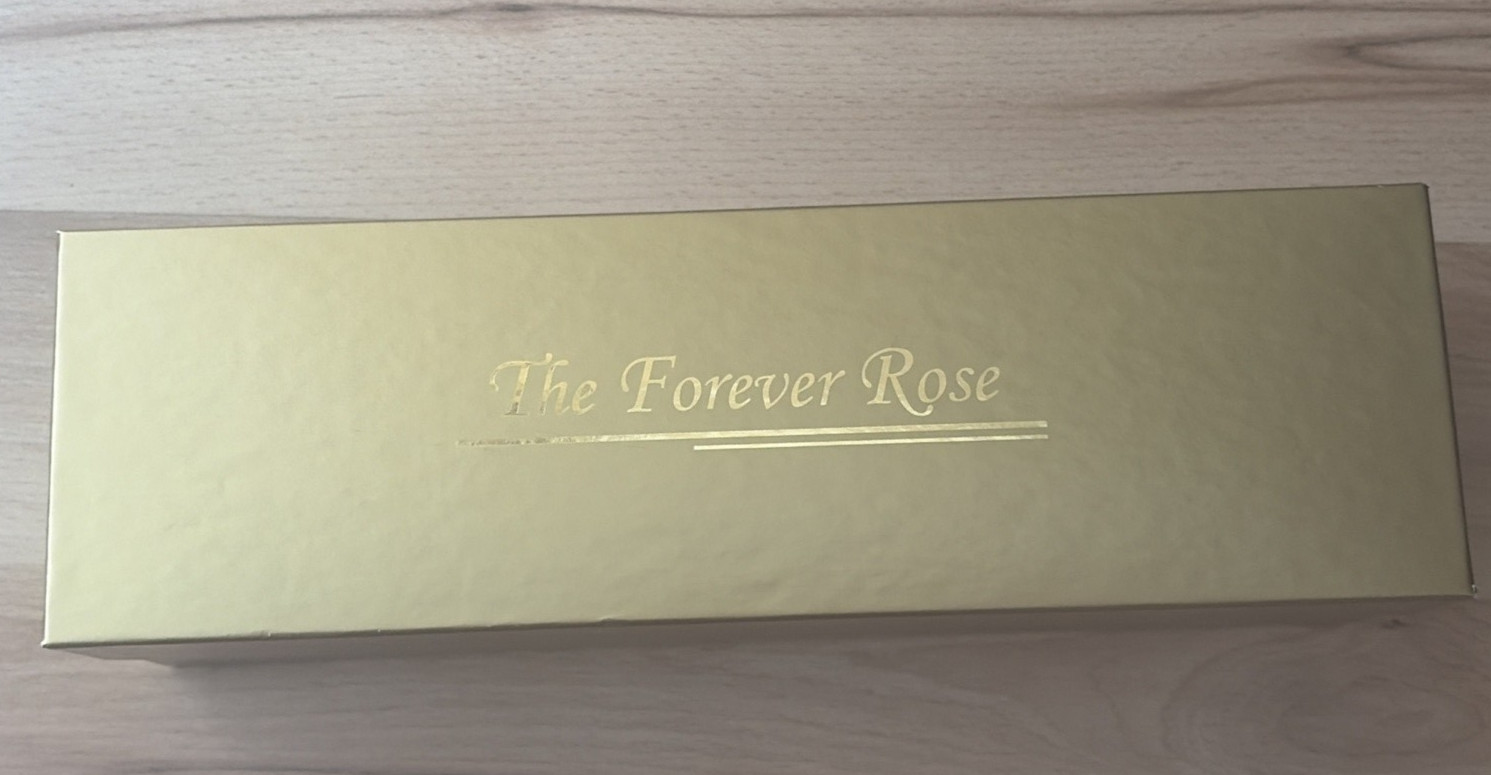24k Gold Dipped Real Forever Rose with Gift Box & warranty Card Vintage NEW