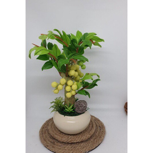 Artificial Fake Plants Clay Statue Thai Handcraft for Home Decor 7″