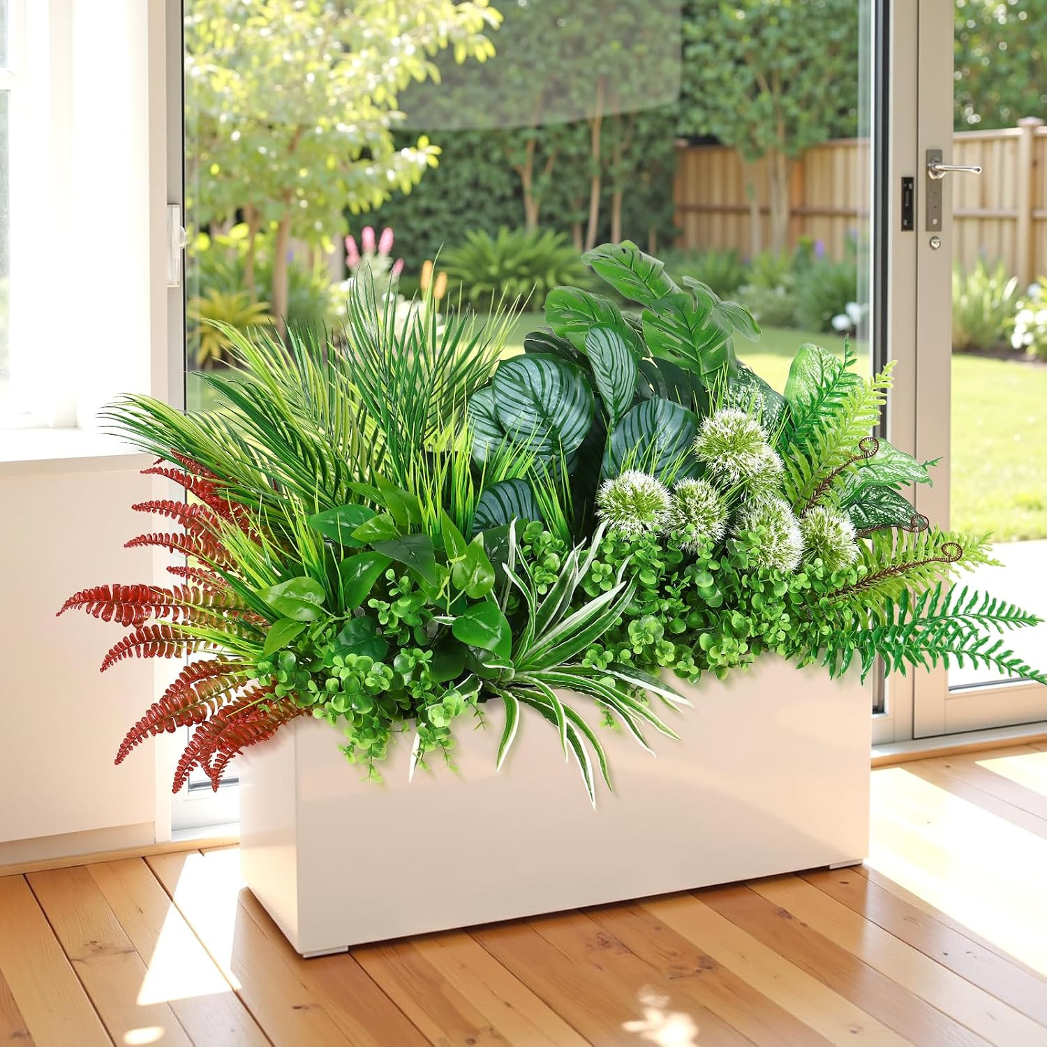 20PCS UV Resistant Artificial Greenery Plants for Outdoor Decor