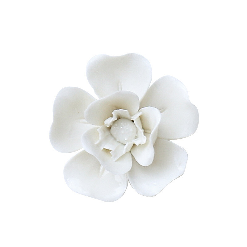 Porcelain Ceramic Flower 3D Orchid Rose Wall Decor Hangings Study Room Art Hang