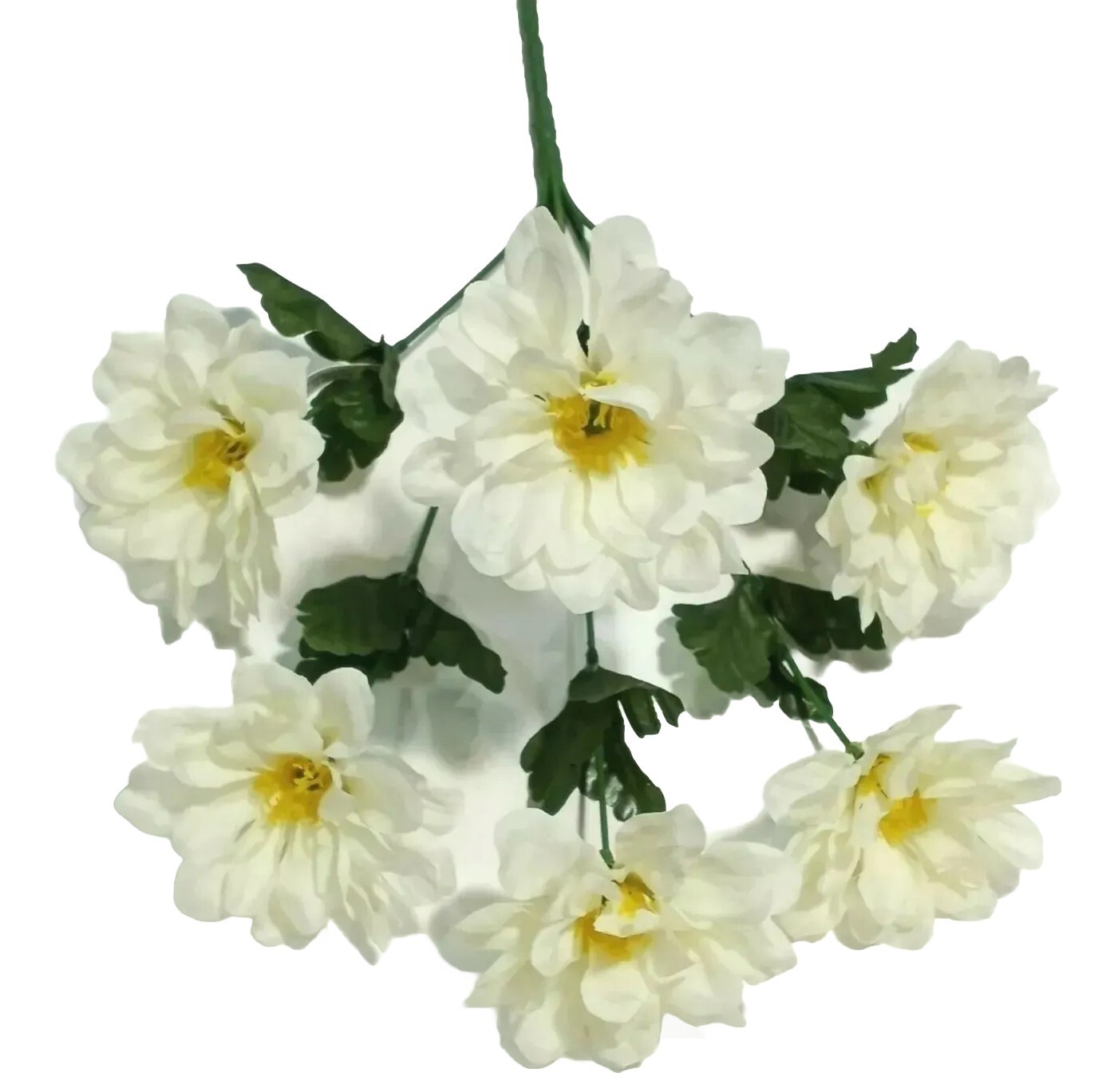 (12-Pack) Cream 3.5″ Dahlias 14″ Bush Home Wedding Silk Flower In/Outdoor Decor
